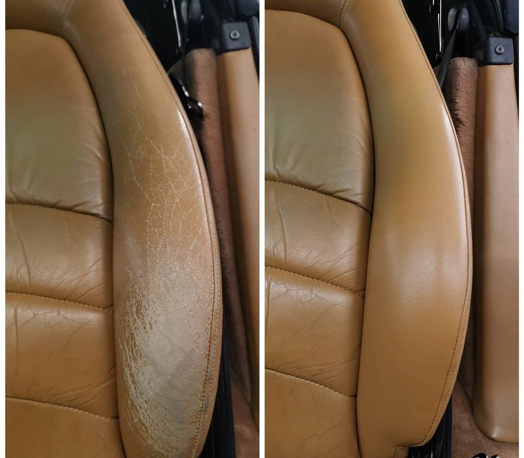 Autositz wird neu eingefärbt
